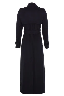 Full Length Marlborough Trench Coat (Soft Black)