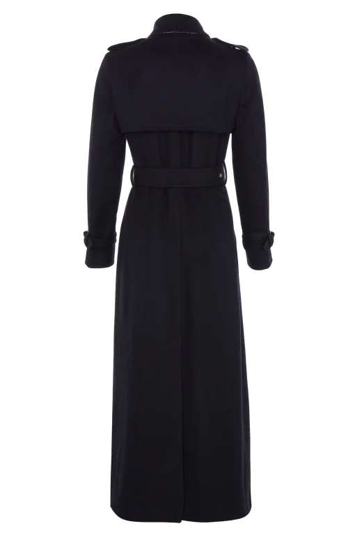 Full Length Marlborough Trench Coat (Soft Black)