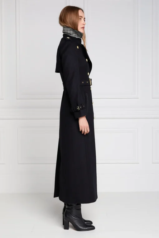Full Length Marlborough Trench Coat (Soft Black)