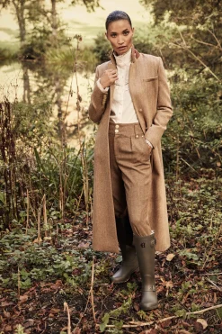 Full Length Regency Coat (Brown Herringbone)