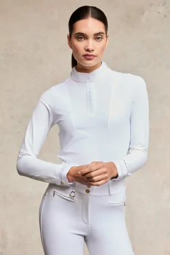 Gatcombe Long Sleeve Show Shirt (White)