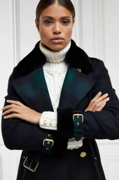 Gold Label Trench (Soft Navy Blackwatch)