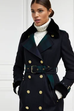 Gold Label Trench (Soft Navy Blackwatch)