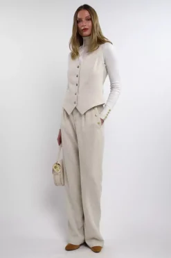 Hampton Waistcoat (Natural Linen)