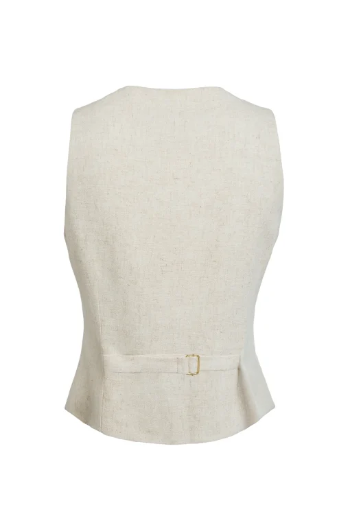Hampton Waistcoat (Natural Linen)