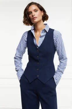 Hampton Waistcoat (Navy Linen)