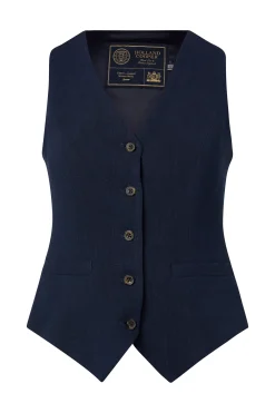 Hampton Waistcoat (Navy Linen)