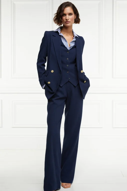 Hampton Waistcoat (Navy Linen)