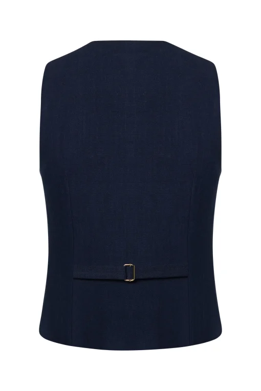 Hampton Waistcoat (Navy Linen)