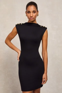 Harper Sleeveless Mini Dress (Black)