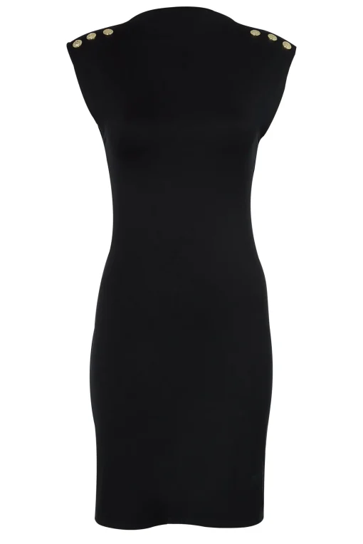 Harper Sleeveless Mini Dress (Black)
