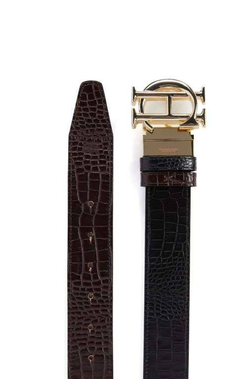 HC Classic Belt Reversible (Black Chocolate Croc)