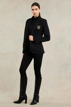 Henley Blazer (Black Black)