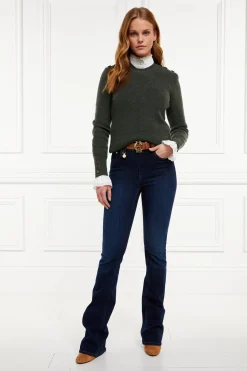 Heritage Crew Neck Knit (Forest Marl)