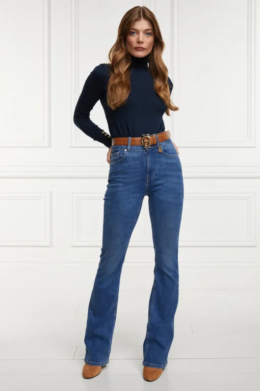 High Rise Flared Jean (Denim)