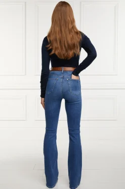 High Rise Flared Jean (Denim)