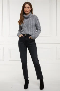 High Rise Slim Jean (Washed Black)