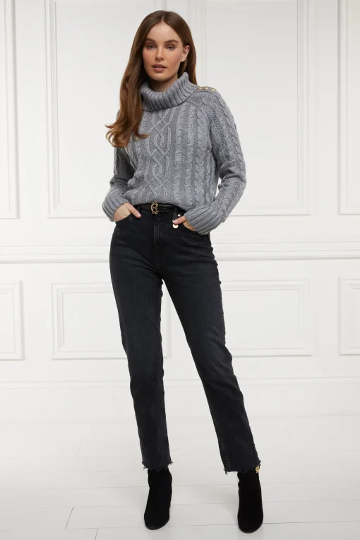 High Rise Slim Jean (Washed Black)