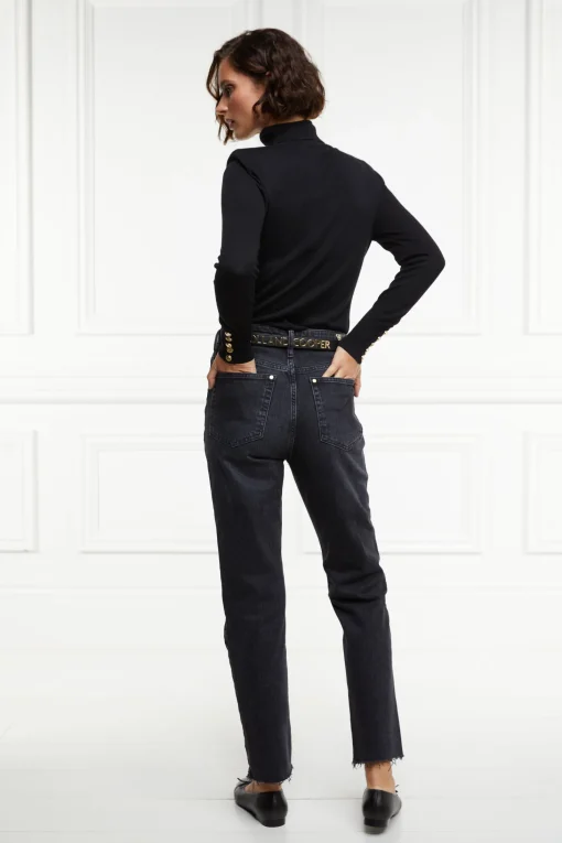 High Rise Slim Jean (Washed Black)