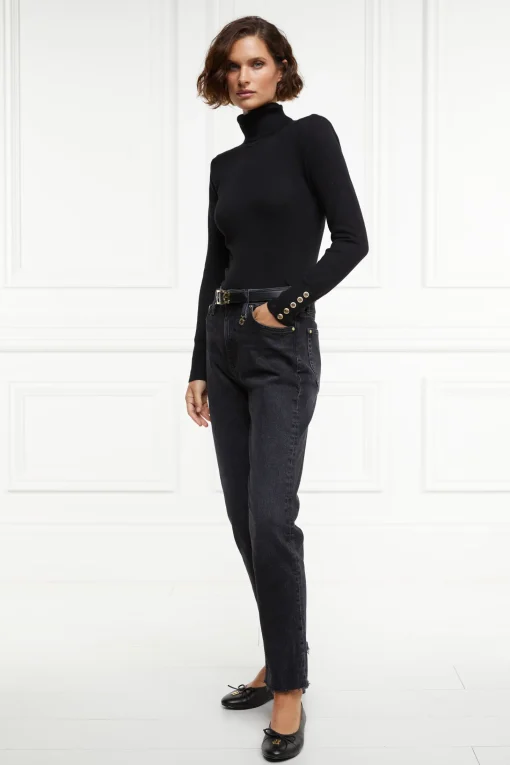 High Rise Slim Jean (Washed Black)
