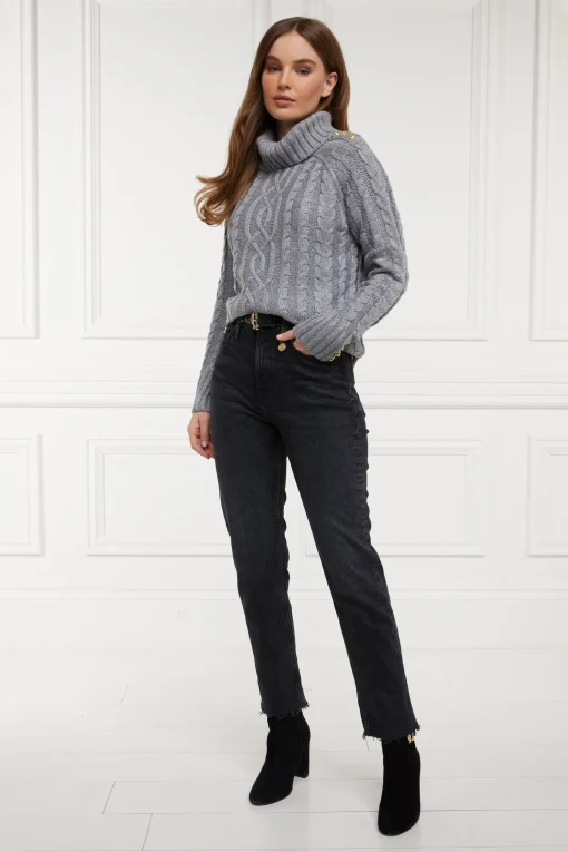 High Rise Slim Jean (Washed Black)