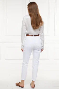 High Rise Slim Jean (White)