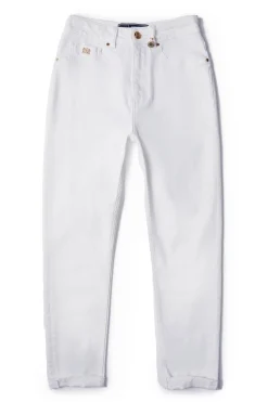 High Rise Slim Jean (White)
