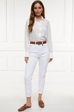 High Rise Slim Jean (White)
