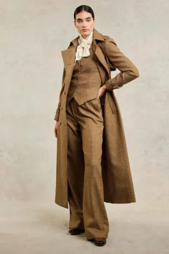 High Waisted Straight Trouser (Tawny)