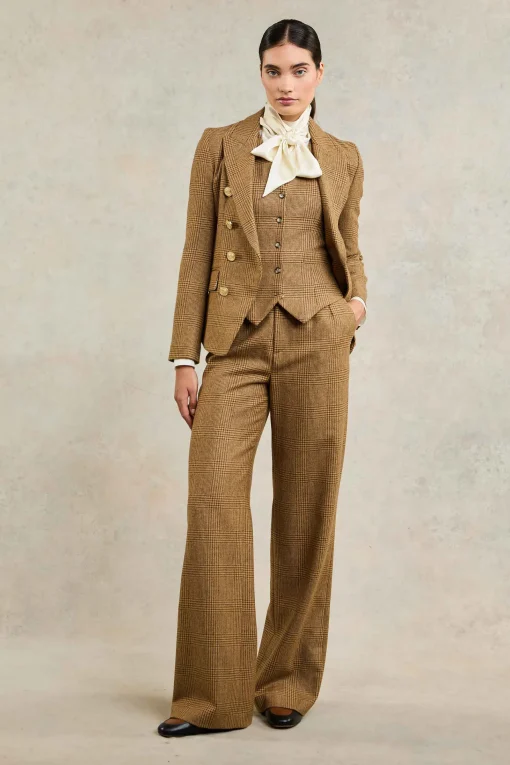 High Waisted Straight Trouser (Tawny)