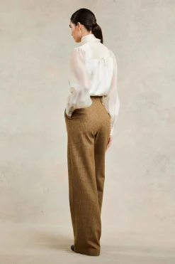 High Waisted Straight Trouser (Tawny)