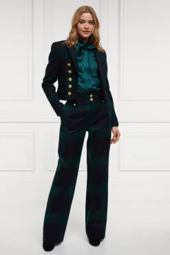 High Waisted Straight Trouser (Blackwatch)