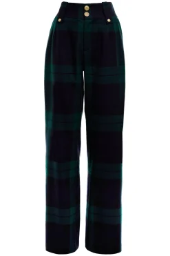 High Waisted Straight Trouser (Blackwatch)