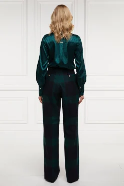 High Waisted Straight Trouser (Blackwatch)