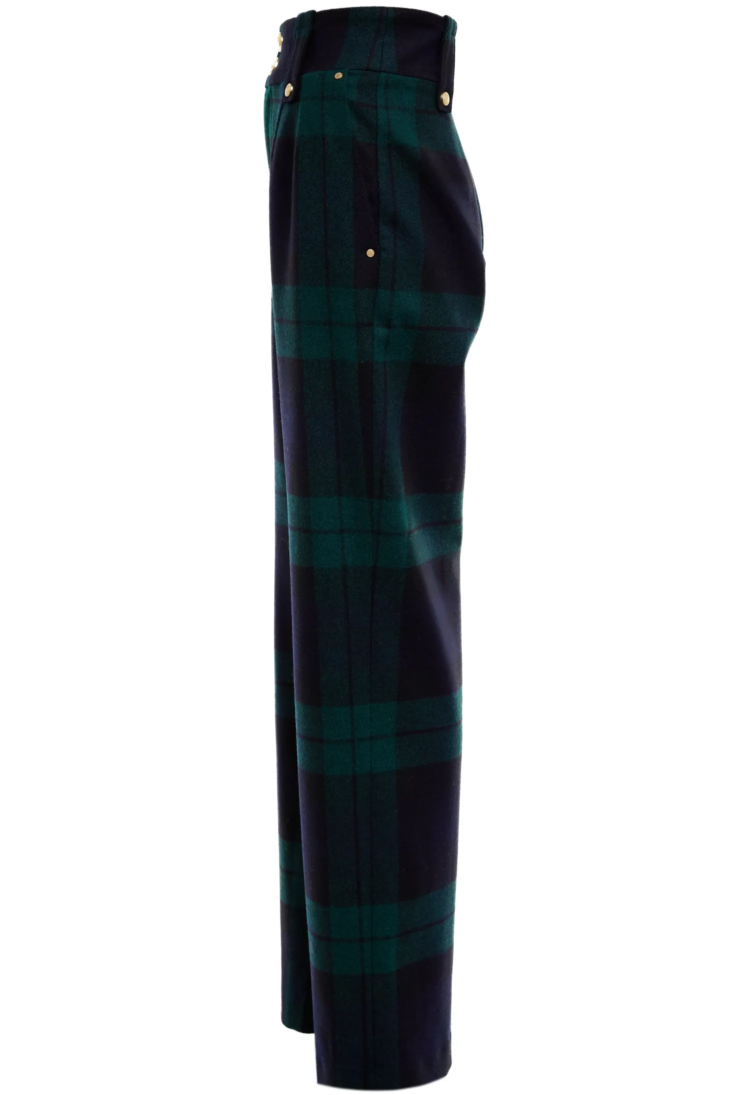 High Waisted Straight Trouser (Blackwatch)