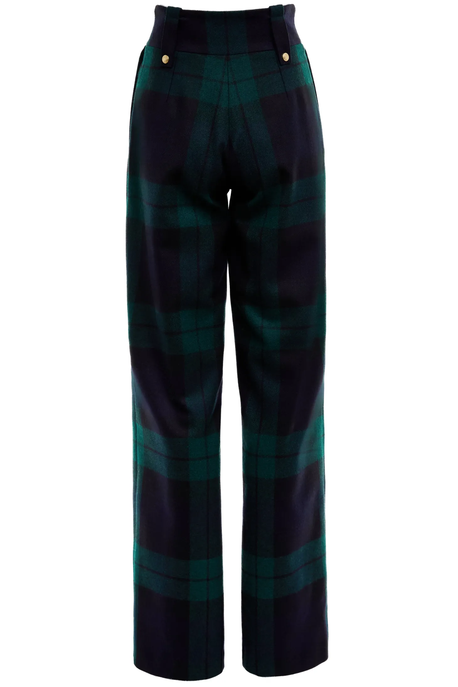 High Waisted Straight Trouser (Blackwatch)