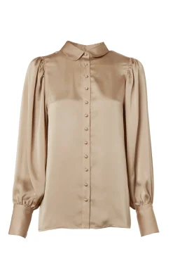 Isla Satin Shirt (Champagne)