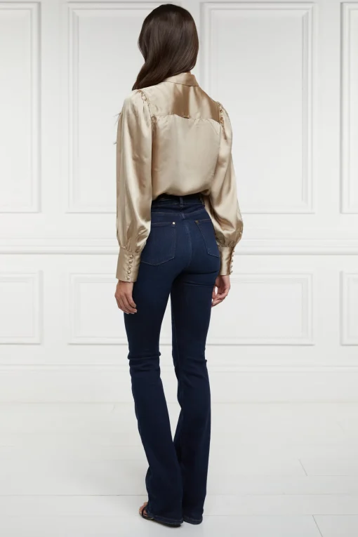 Isla Satin Shirt (Champagne)