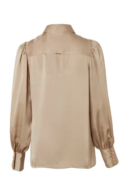 Isla Satin Shirt (Champagne)