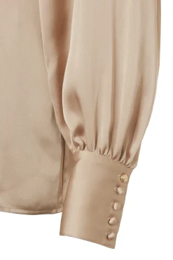 Isla Satin Shirt (Champagne)