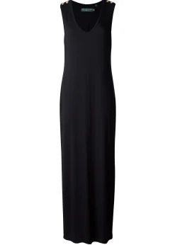 Jersey V-Neck Dress (Black)