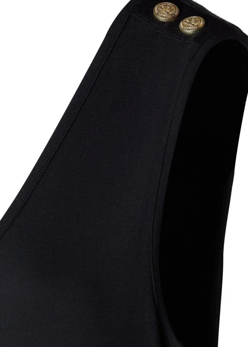 Jersey V-Neck Dress (Black)