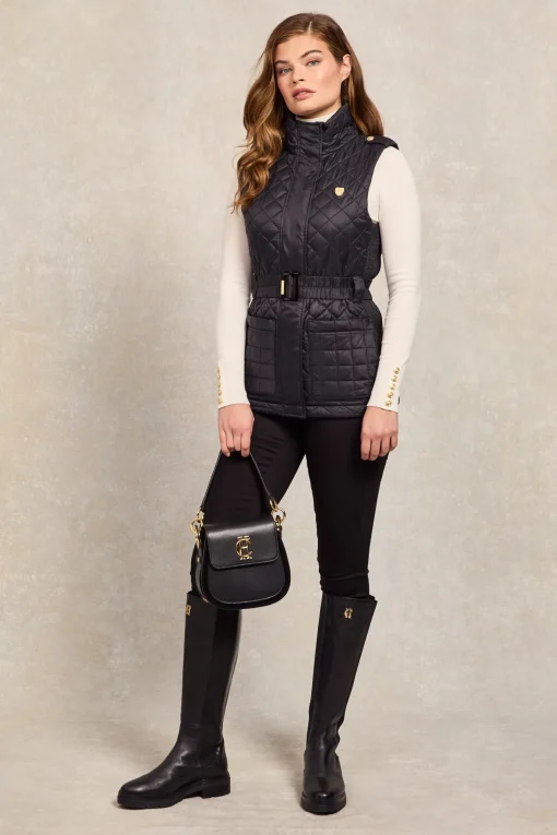 Juliana Belted Gilet (Black)