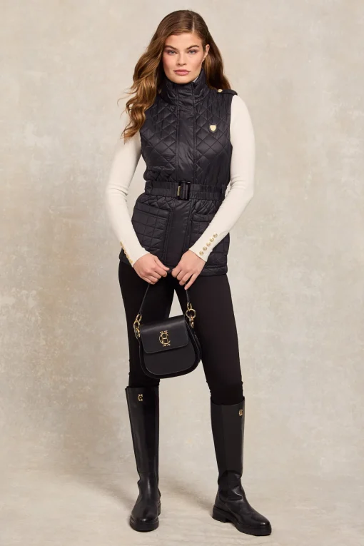 Juliana Belted Gilet (Black)
