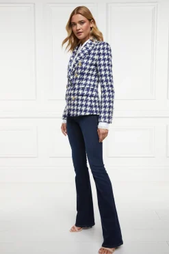 Knightsbridge Blazer (Large Scale Navy Houndstooth)