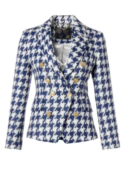 Knightsbridge Blazer (Large Scale Navy Houndstooth)