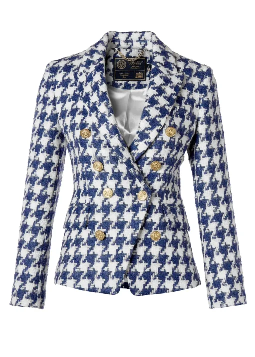 Knightsbridge Blazer (Large Scale Navy Houndstooth)