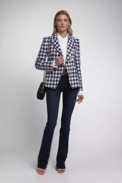 Knightsbridge Blazer (Large Scale Navy Houndstooth)