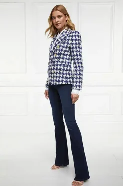 Knightsbridge Blazer (Large Scale Navy Houndstooth)
