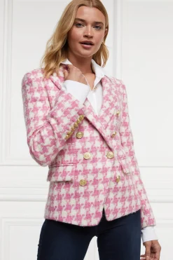 Knightsbridge Blazer (Pink Large Scale Houndstooth)